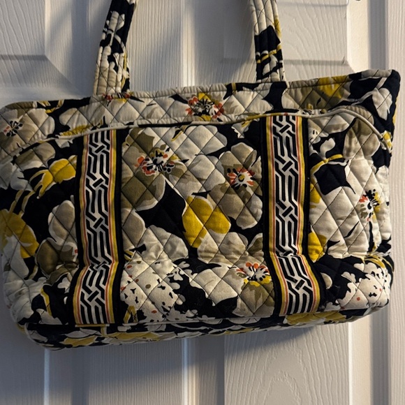 Vera Bradley Black and Yellow Floral Tote - Picture 2 of 5